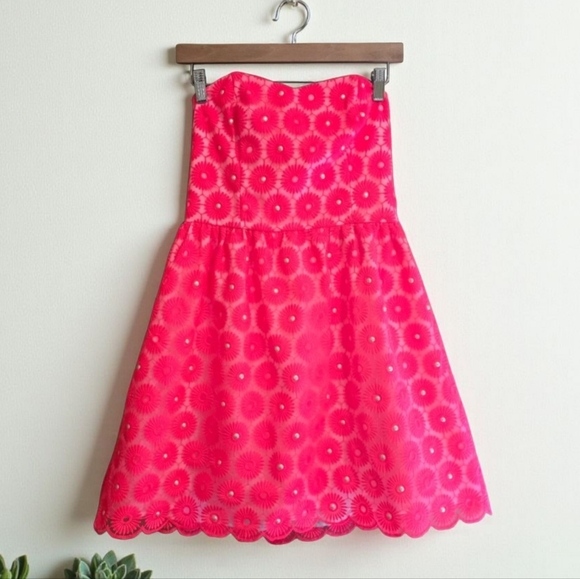 Lilly Pulitzer Dresses & Skirts - Lilly Pulitzer Peyton Pinwheel Strapless Dress 4